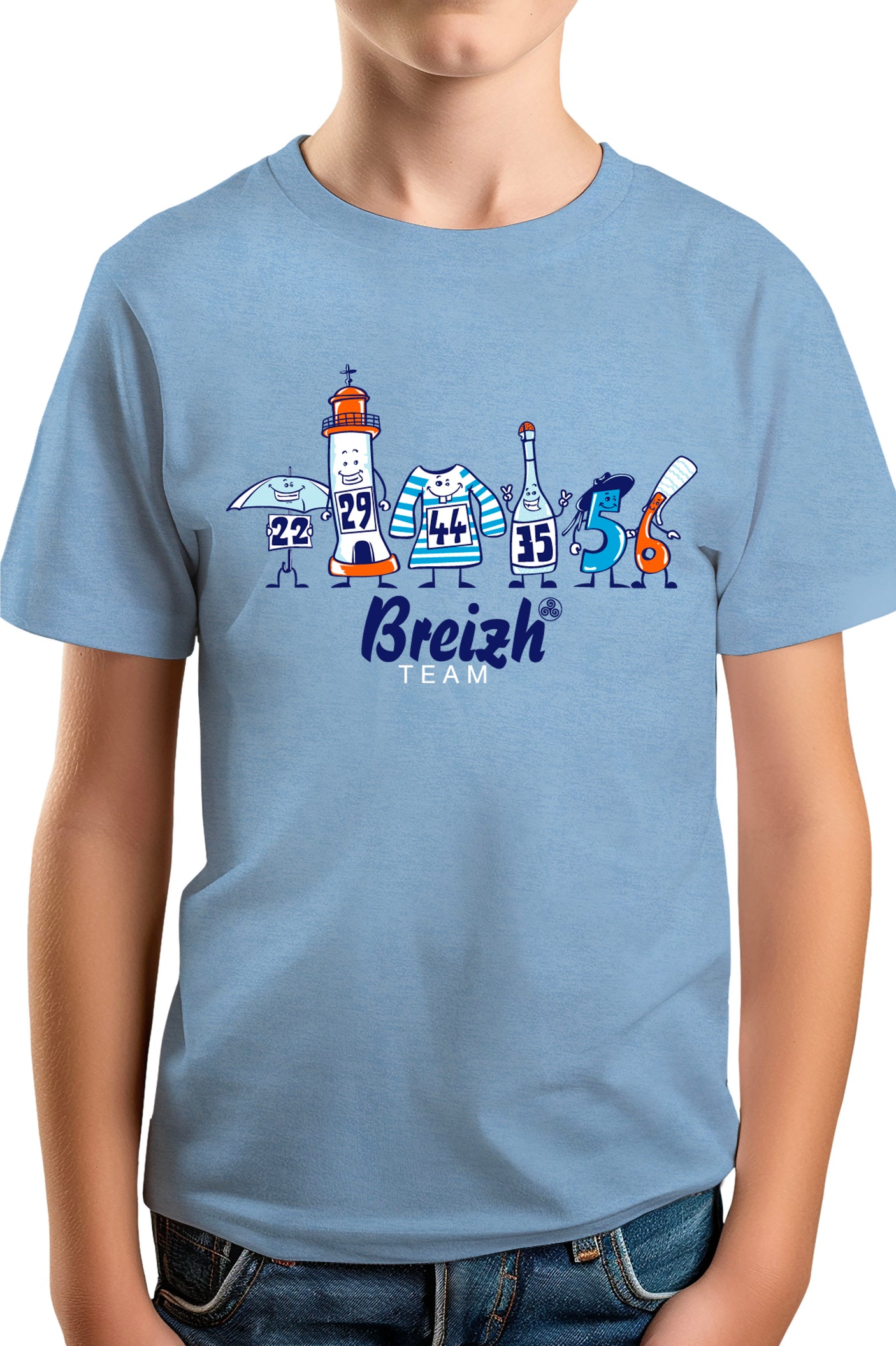 T-Shirt Garçon Breizh team département