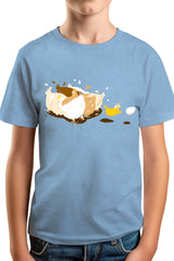 Tee-Shirt Garçon Poule et poussin qui jouent au rugby