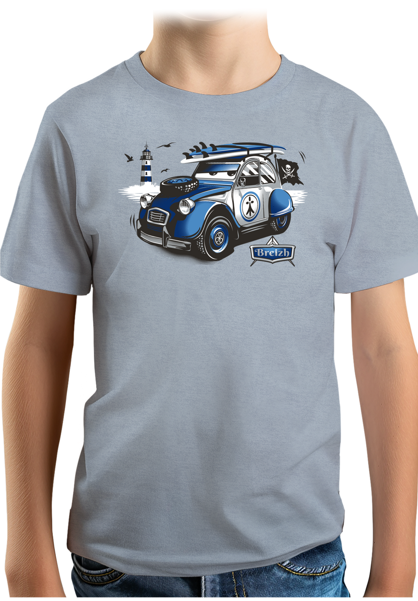 T-Shirt Garçon Voiture 2CV de Bretagne