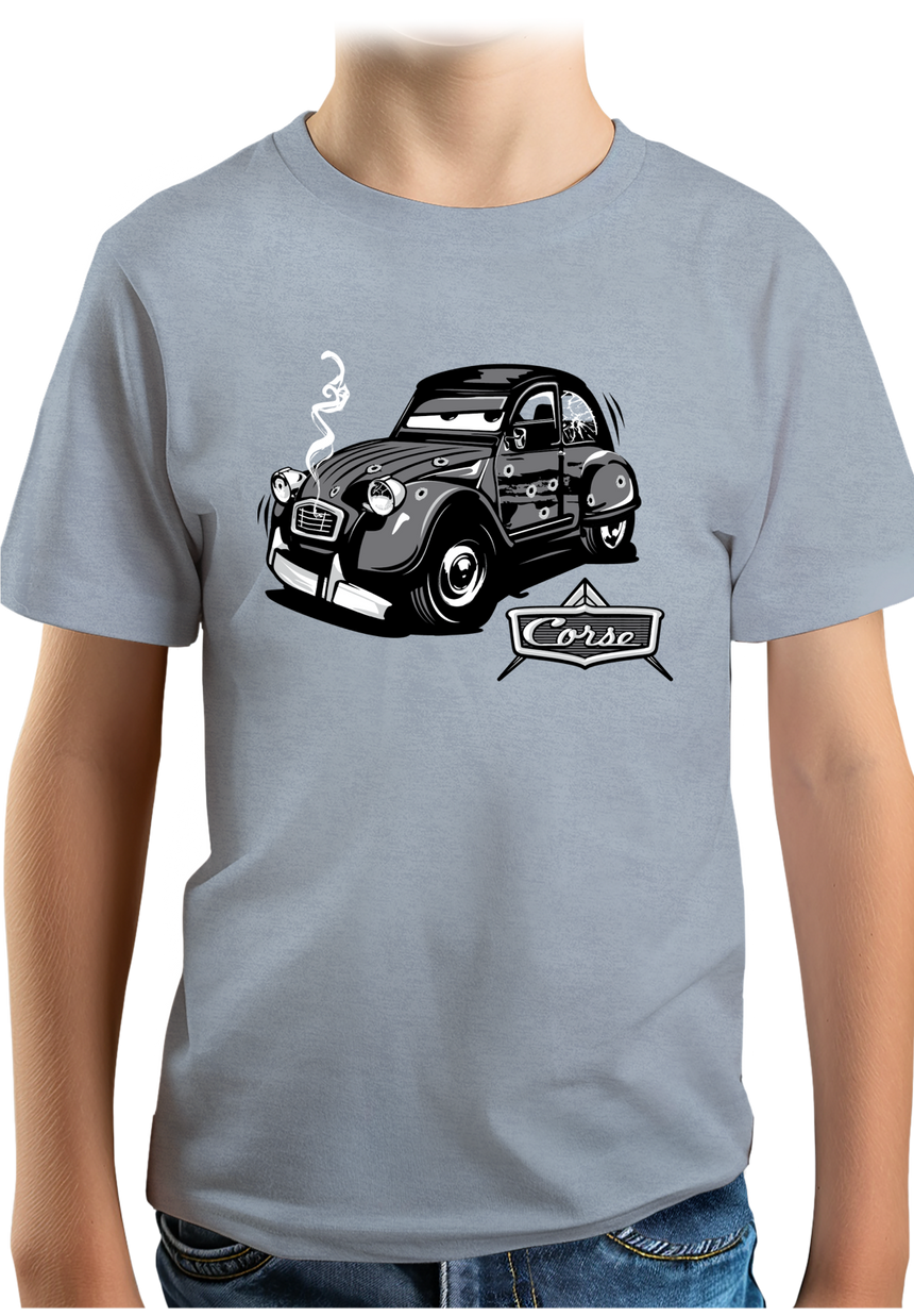 T-Shirt Garçon Voiture 2CV made in Corse