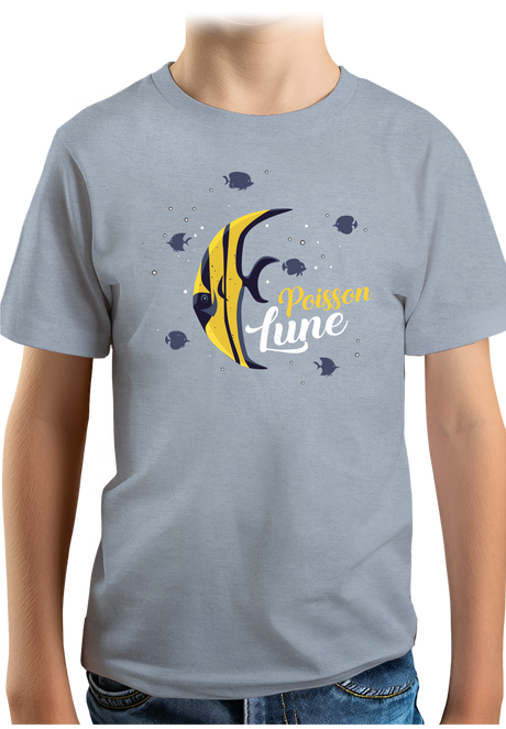 T-Shirt Garçon Poisson lune avec strass