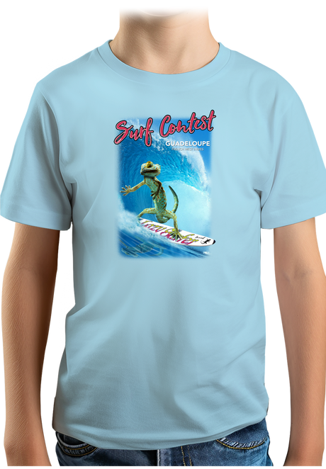 T-Shirt Garçon Surf contest en Guadeloupe