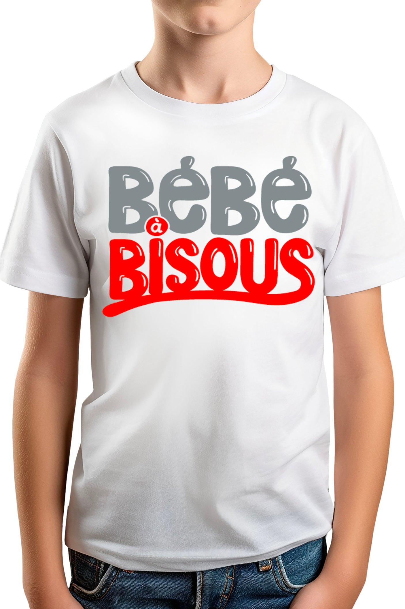 T-Shirt Garçon On adore leur faire des bisous