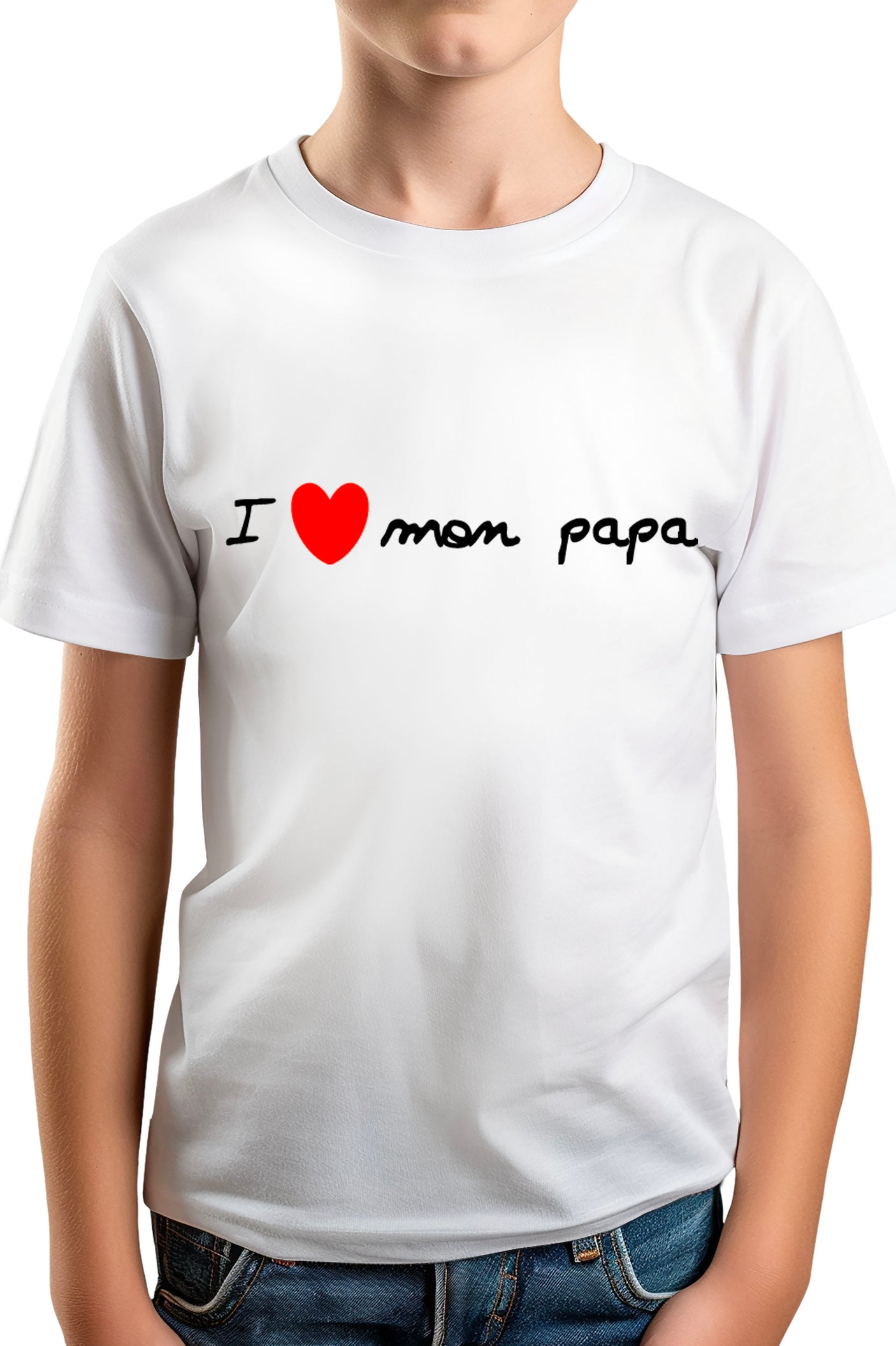 Tee-Shirt Garçon I Love Papa