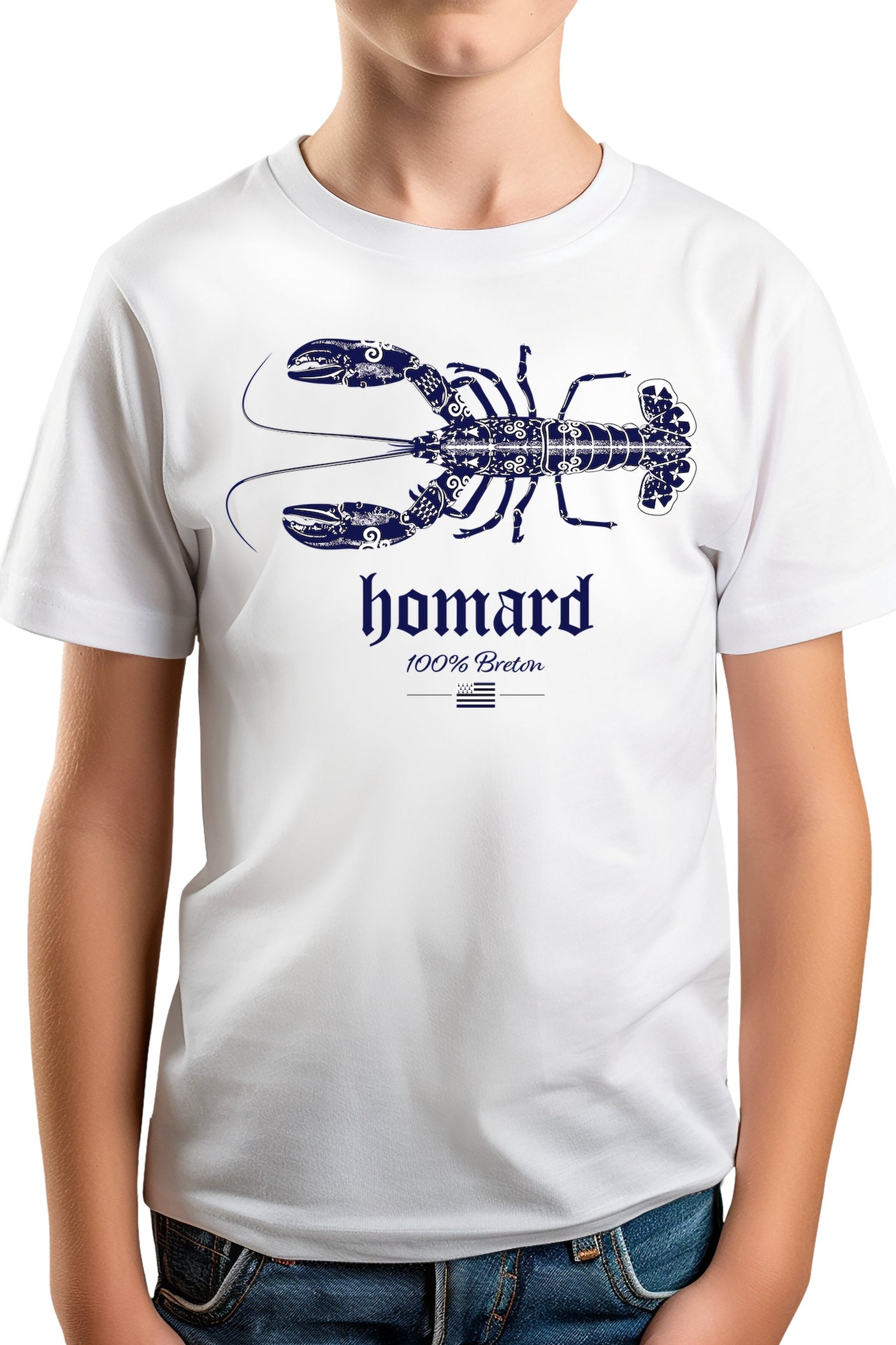 T-Shirt Garçon Homard 100% breton