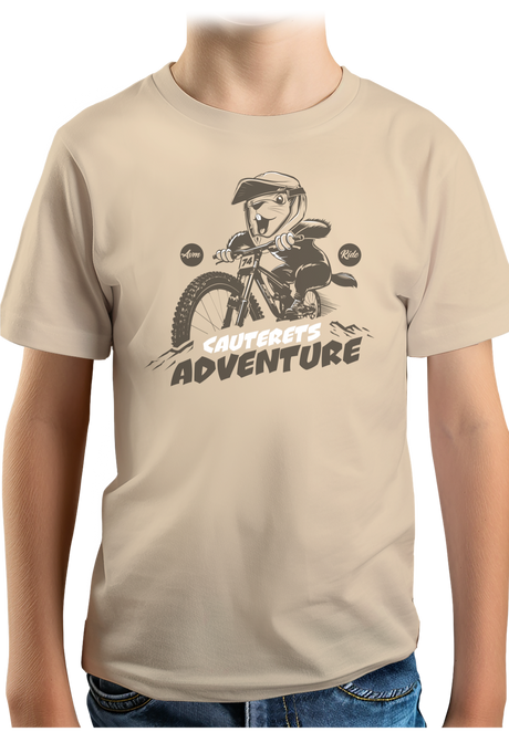 T-Shirt Garçon Marmotte sur vélo