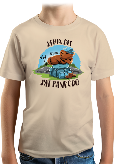 T-Shirt Garçon Les marmottes je peux pas j'ai randodo