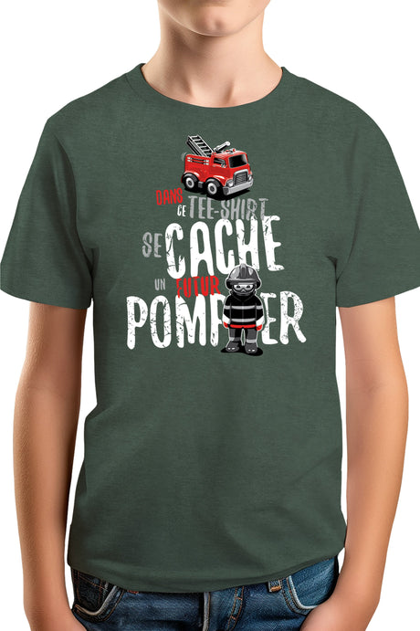 Tee-Shirt Garçon Dans ce tee se cache un futur pompier