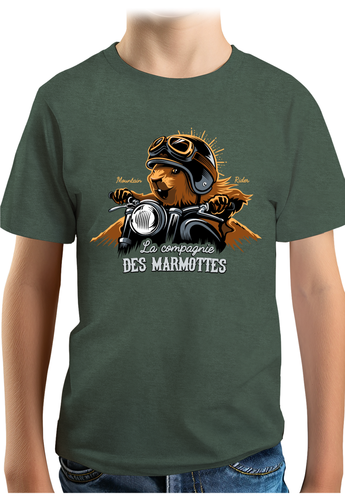 T-Shirt Garçon Compagnie des Marmottes en Moto