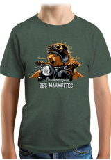 T-Shirt Garçon Compagnie des Marmottes en Moto