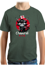 T-Shirt Garçon Chat en samouraï