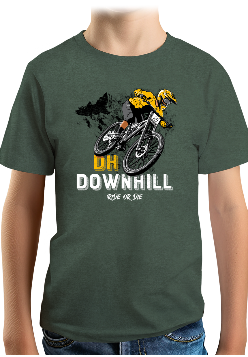 T-Shirt Garçon Vélo DH Downhill, Ride or die