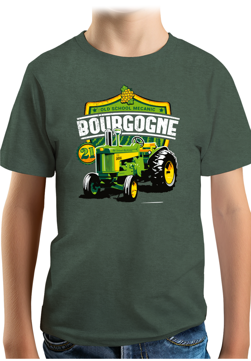 T-Shirt Garçon Tracteur Old school Mecanic