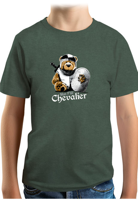 T-Shirt Garçon Ours mon p'tit chevalier