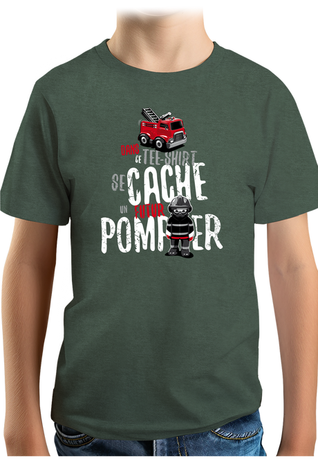 T-Shirt Garçon Dans ce tee-shirt se cache un futur pompier
