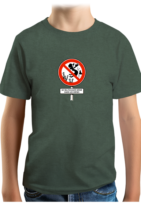 T-Shirt Garçon Faut pas pousser mémé dans les orties