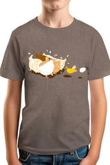 Tee-Shirt Garçon Poule et poussin qui jouent au rugby