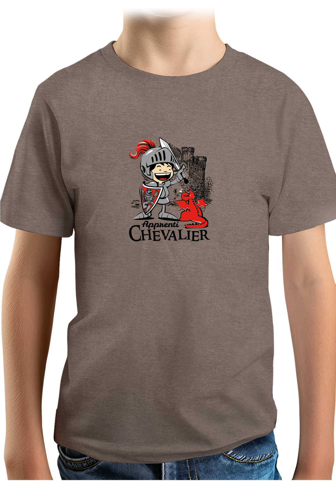 T-Shirt Garçon Apprenti Chevalier dressage dragon