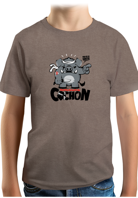 T-Shirt Garçon Véritable caractère de cochon Corse