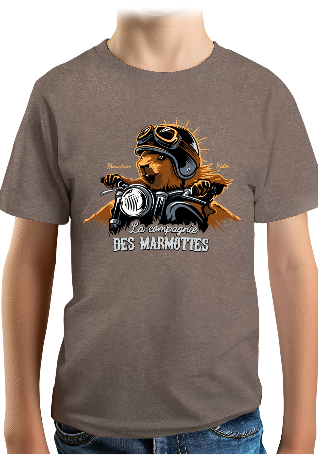 T-Shirt Garçon Compagnie des Marmottes en Moto