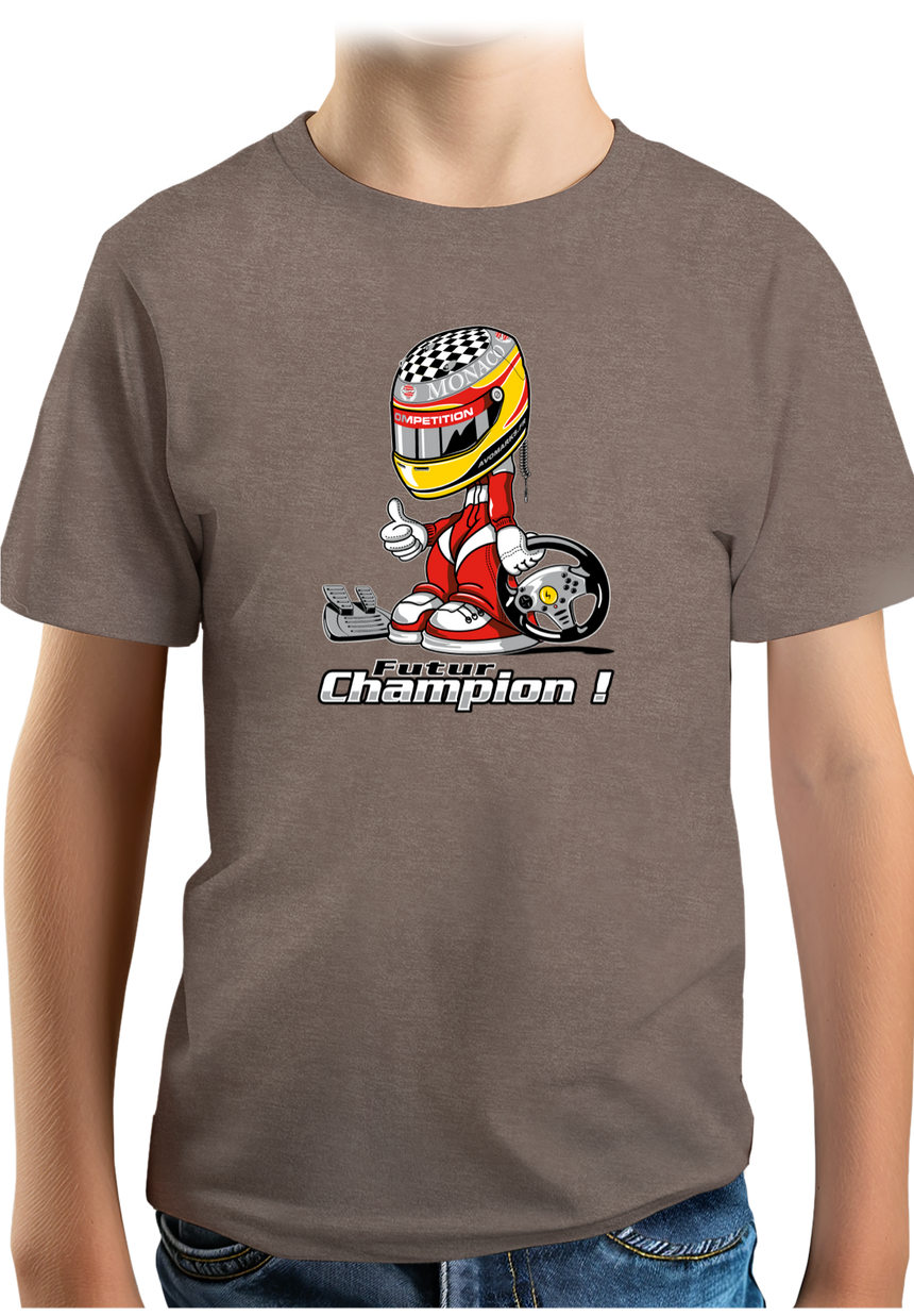 T-Shirt Garçon Futur champion de course