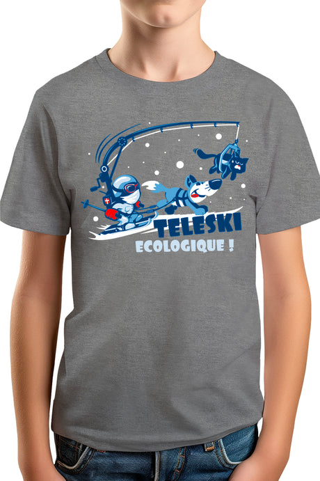 Tee-Shirt Garçon Teleski écologique