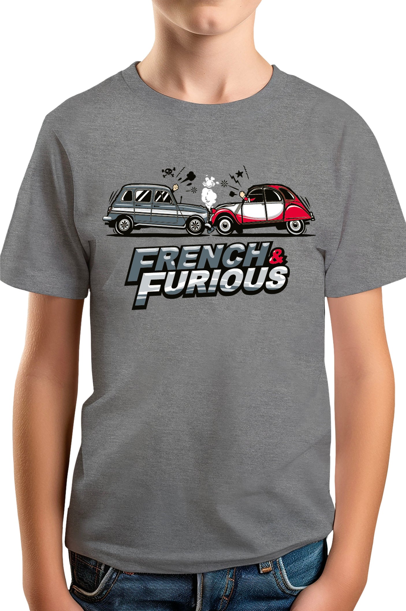 T-Shirt Garçon French & Furious 4L contre deuch