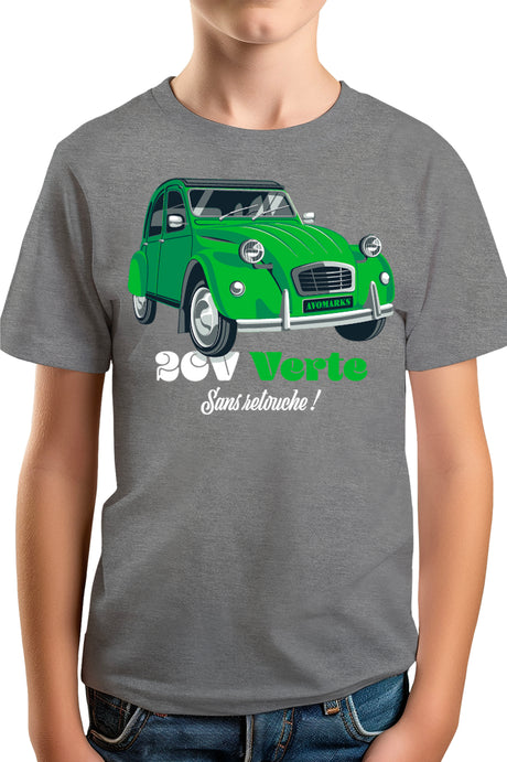 T-Shirt Garçon Deuch verte sans retouche
