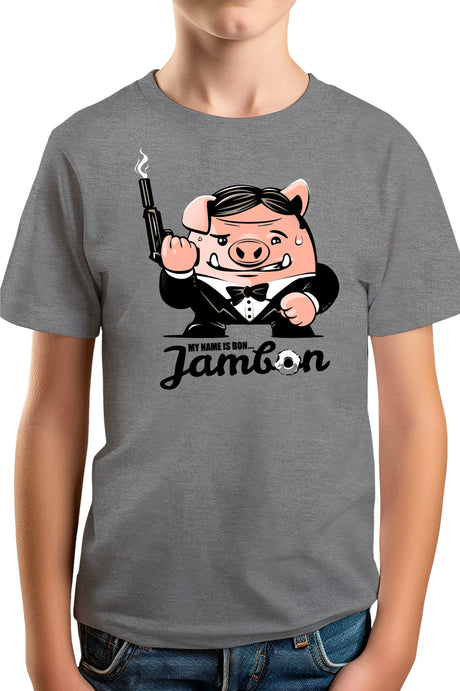 Tee-Shirt Garçon My name is Jean JAMBON