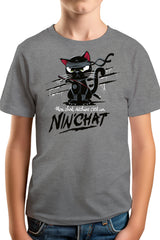 T-Shirt Garçon Mon chat déchire tout c'est un ninja