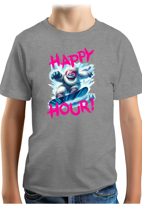 T-Shirt Garçon Yeti snow en surf