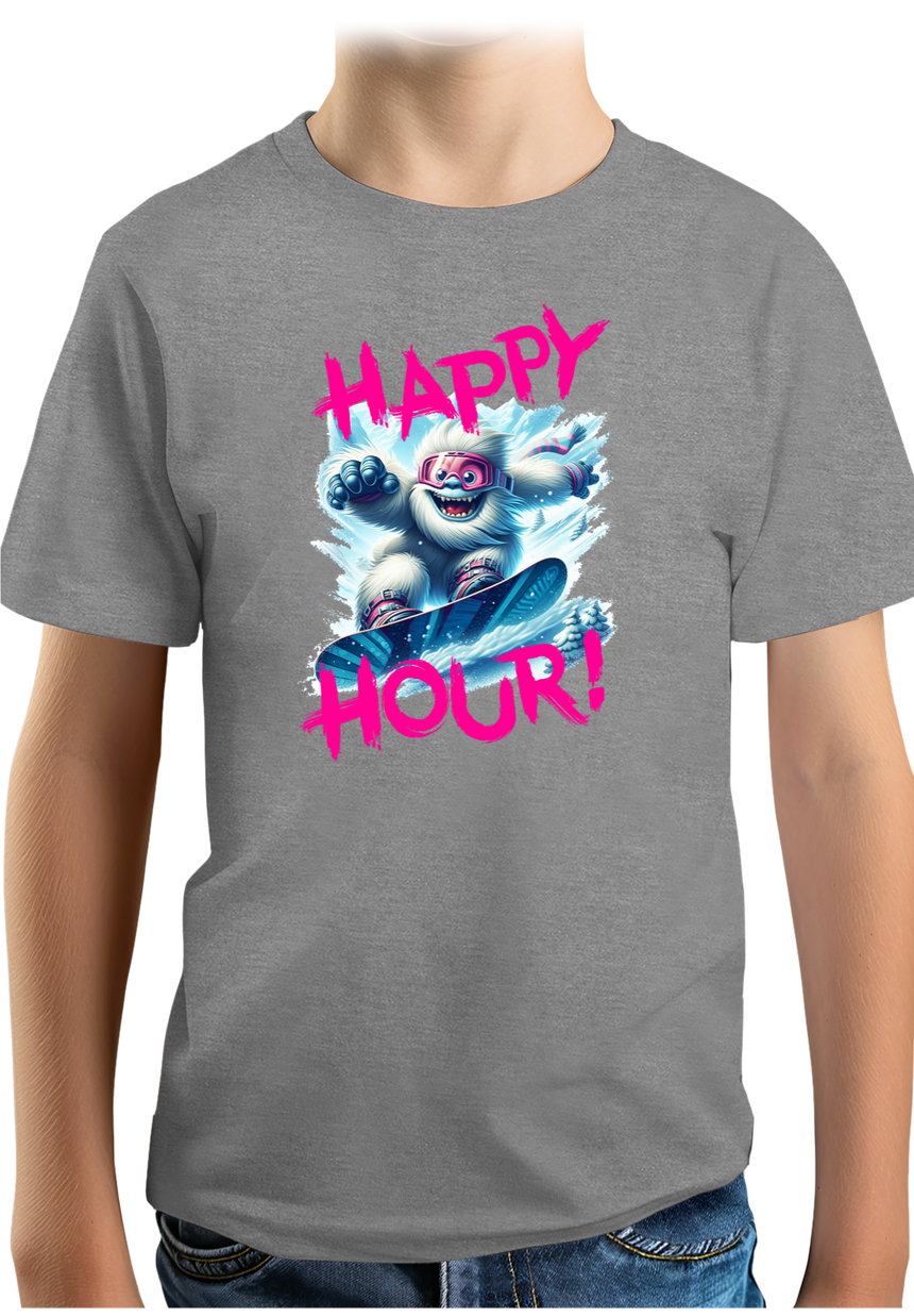T-Shirt Garçon Yeti snow en surf