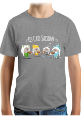 T-Shirt Garçon Les cats saisons