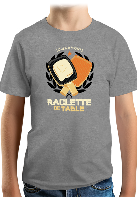 T-Shirt Garçon Raclette de table, le nouveau ping pong