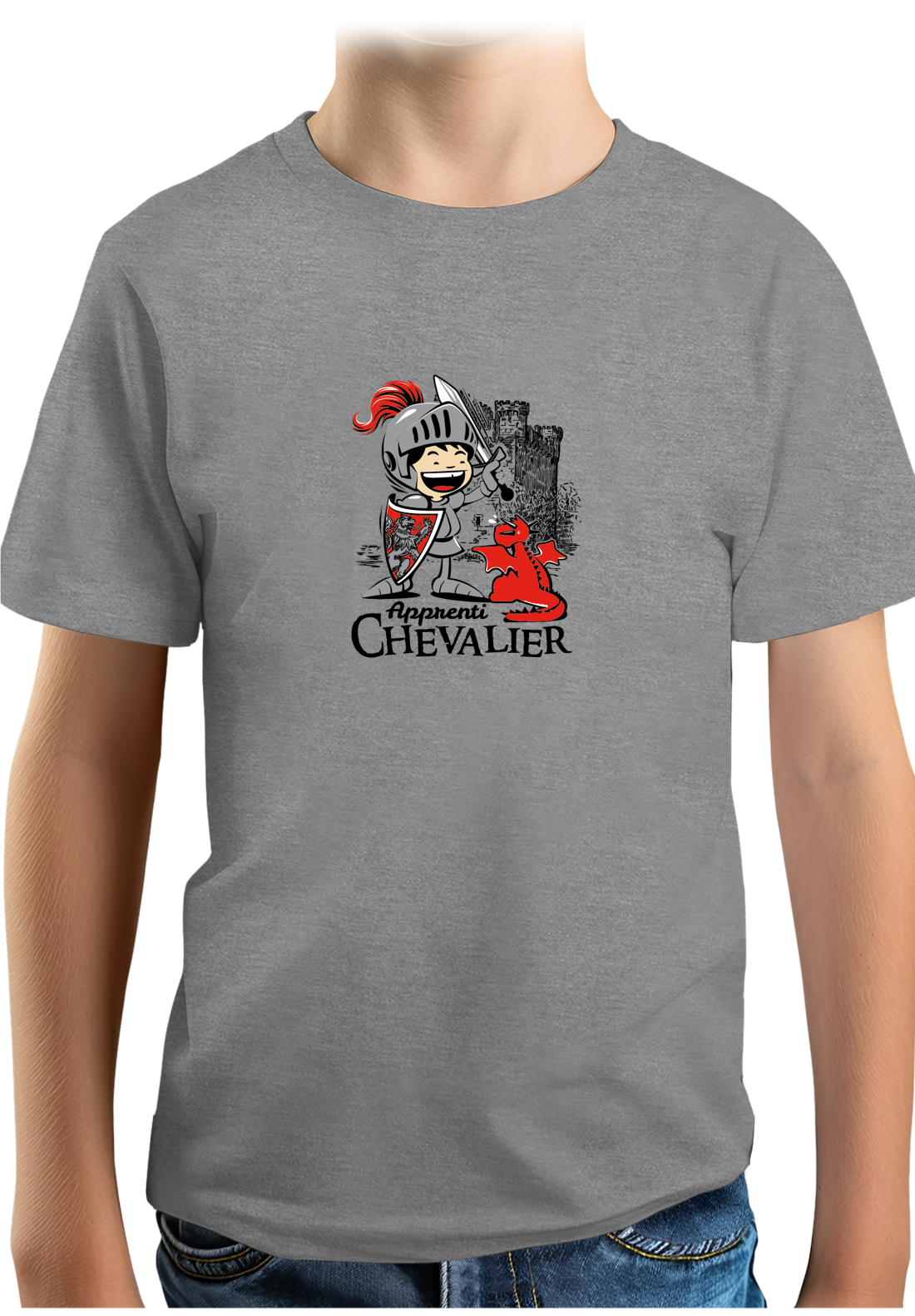 T-Shirt Garçon Apprenti Chevalier dressage dragon