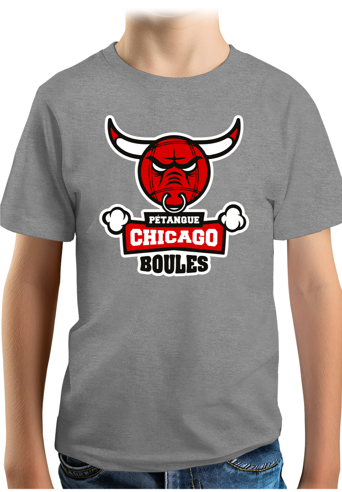 T-Shirt Garçon Pétanque Chicago Boules