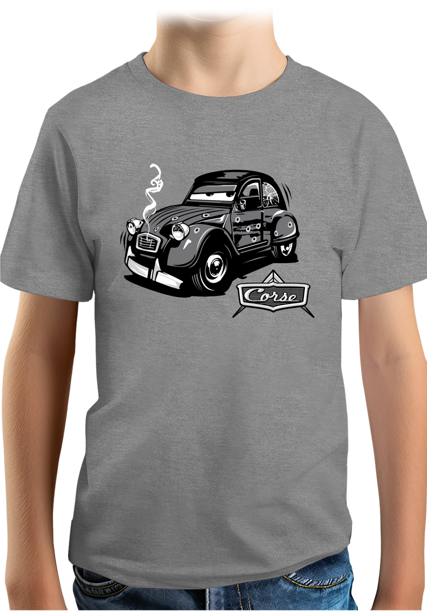 T-Shirt Garçon Voiture 2CV made in Corse