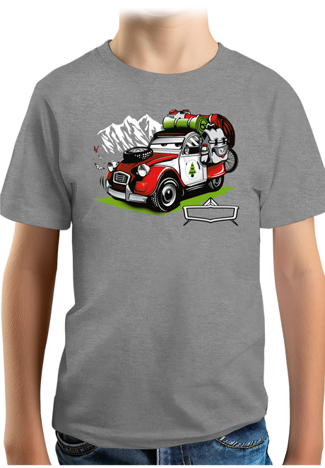 T-Shirt Garçon 2 cv sur la route de la Montagne