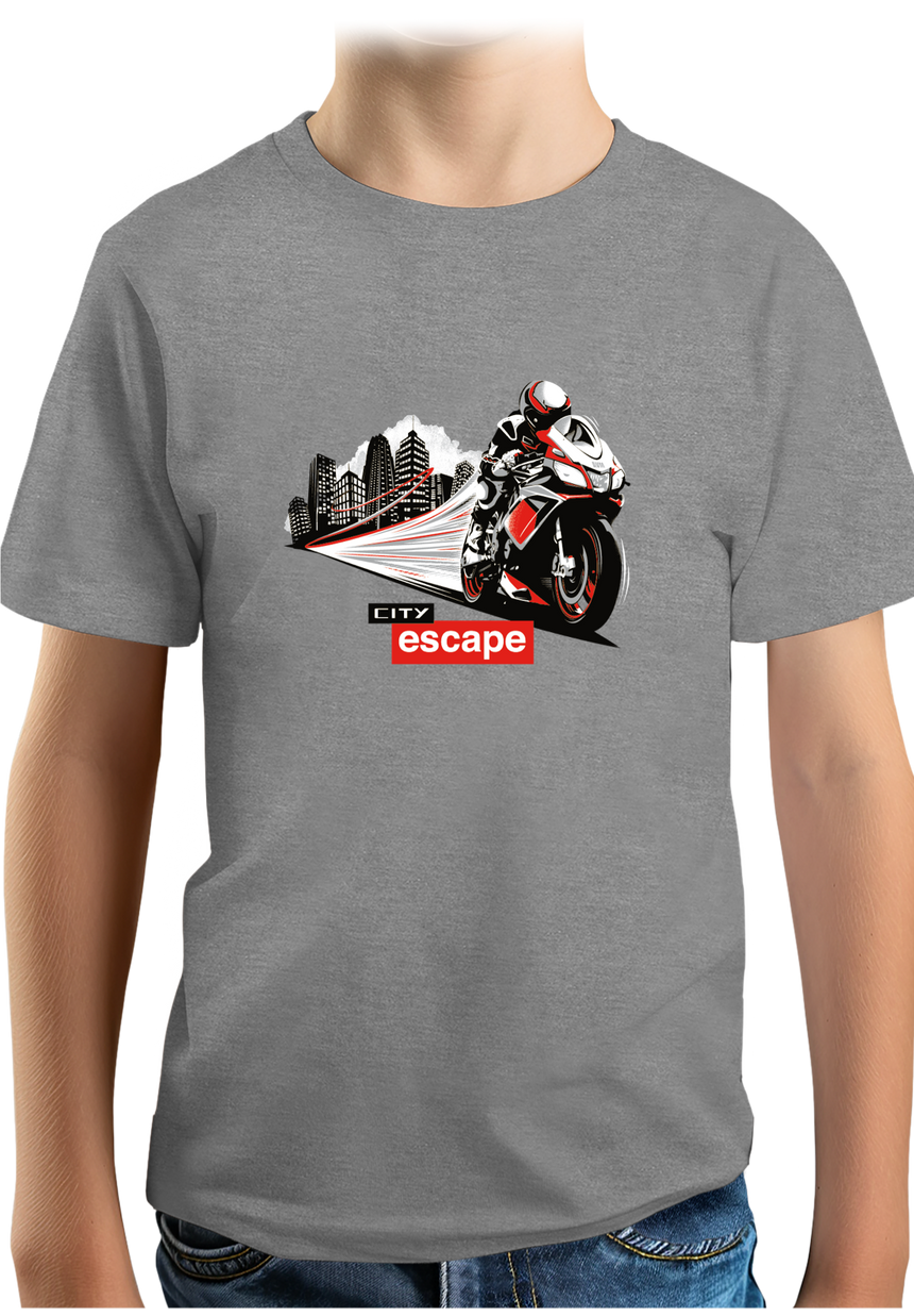 T-Shirt Garçon Milan city escape en moto