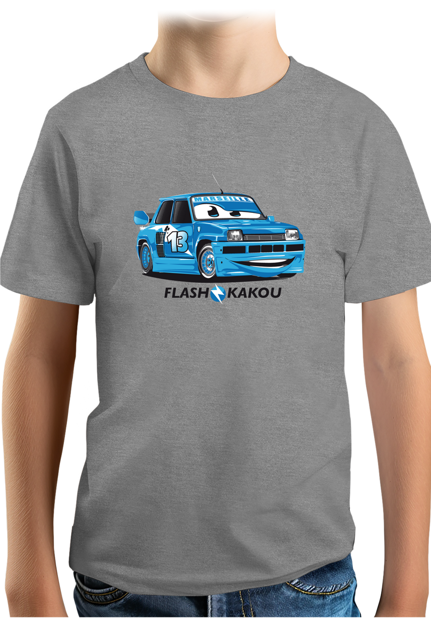 T-Shirt Garçon Voiture Marseillaise flash kakou