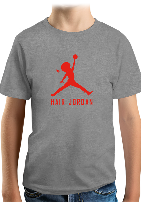 T-Shirt Garçon Hair Jordan fait du basket