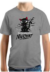 T-Shirt Garçon Mon chat déchire tout c'est un ninja