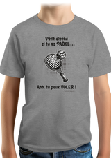 T-Shirt Garçon Padel avec l'oiseau énervé