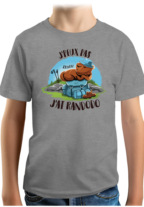 T-Shirt Garçon Les marmottes je peux pas j'ai randodo