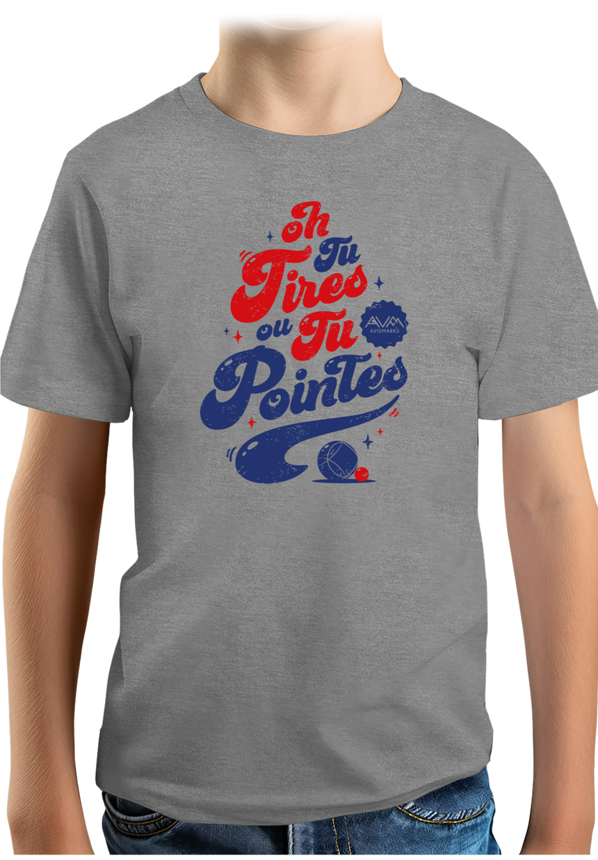 T-Shirt Garçon Tu tires ou tu pointes à la pétanque