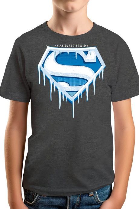 Tee-Shirt Garçon Super Froid parodie SUPERMAN
