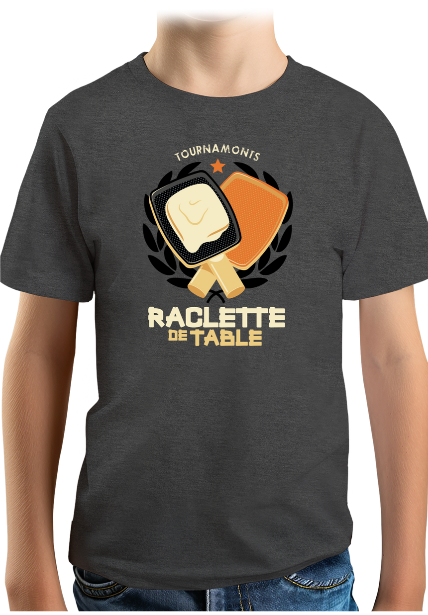 T-Shirt Garçon Raclette de table, le nouveau ping pong