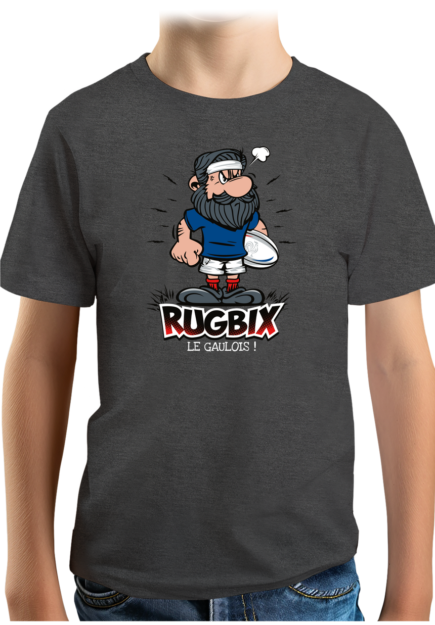 T-Shirt Garçon Parodie Asterix version rugby