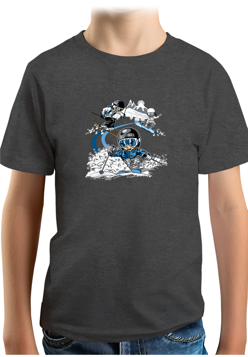 T-Shirt Garçon Ski et Snow à la montagne