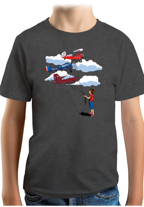 T-Shirt Garçon Enfant Avec 3 ballons Avion